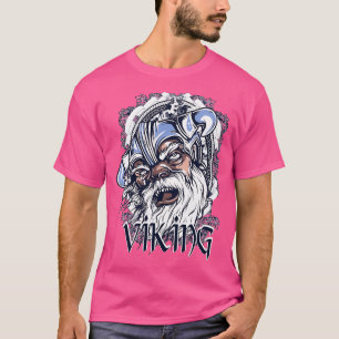 T-shirt Vikings Head Illustration Design Dessin Artwork 2