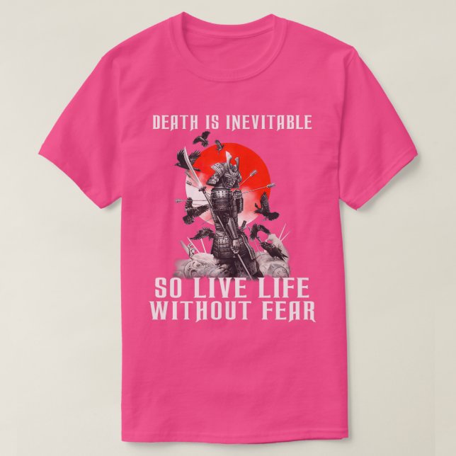 T-shirt Vikings La Mort Est Inévitable Donc Vivre Sans F (Design devant)