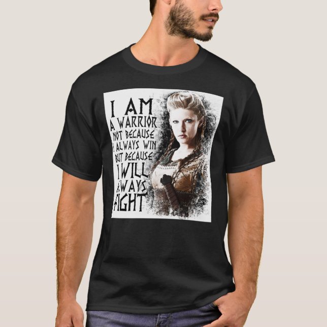 T-shirt Vikings - Lagertha - Je suis un guerrier... Scoo a (Devant)