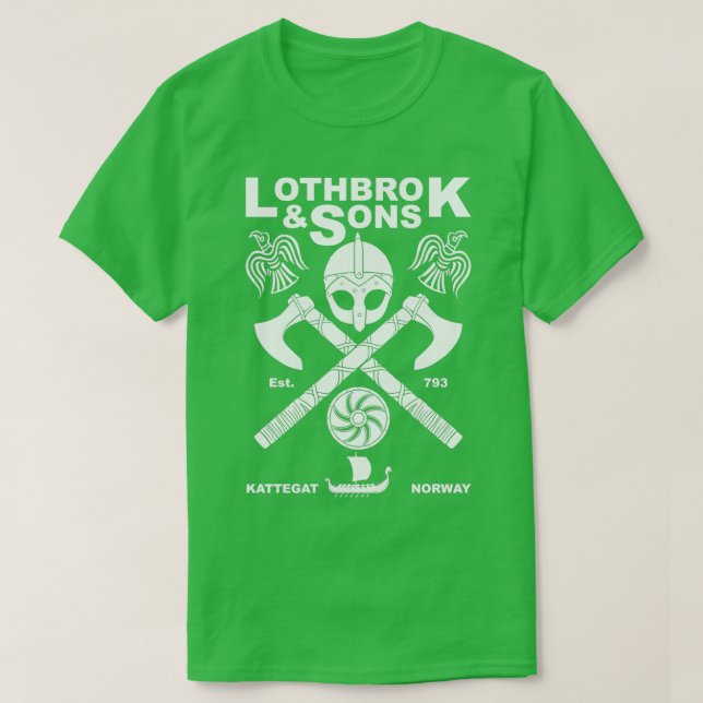 T-shirt Vikings Lothbrok amp Sons (Design devant)
