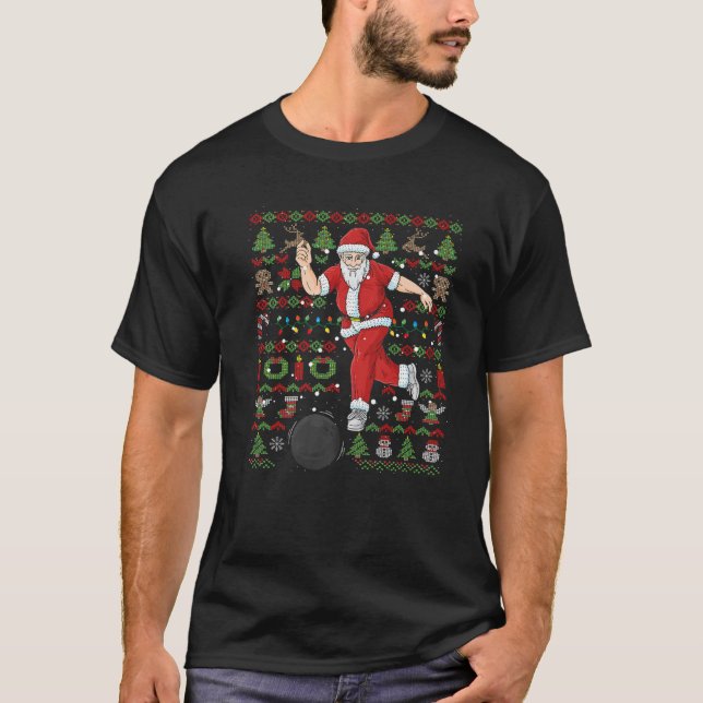 T-shirt Vilain bol de Noël Père Noël (Devant)