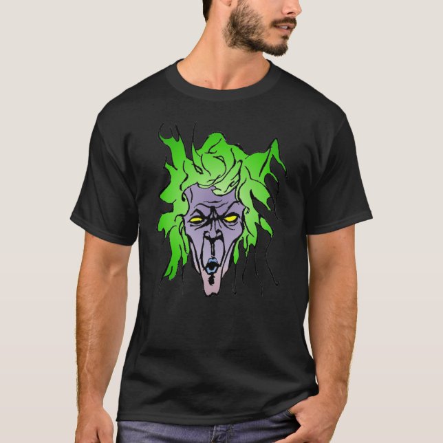 T-shirt Vilain de livre de la bande dessinée de cheveux ve (Devant)