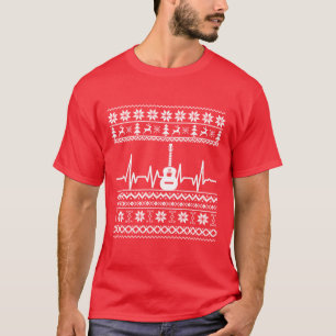 T-shirt Vilain joyeux pull de Noël guitare acoustique