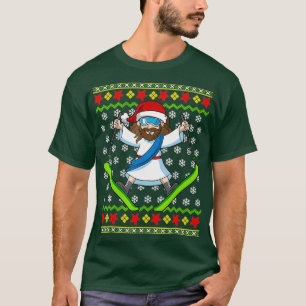 T-shirt Vilain Sweater Kids Jesus Skiing Cadeau
