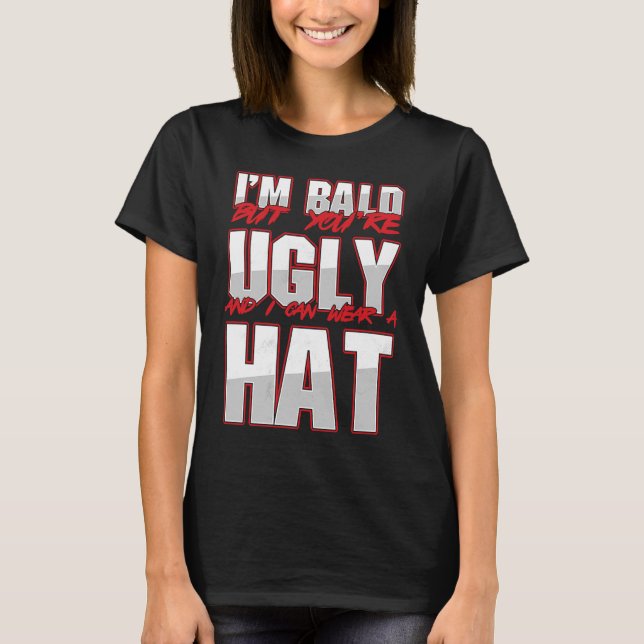 T-shirt Vilain Vilain Vilain Baldy Tête Tête Bald Homme Ch (Devant)