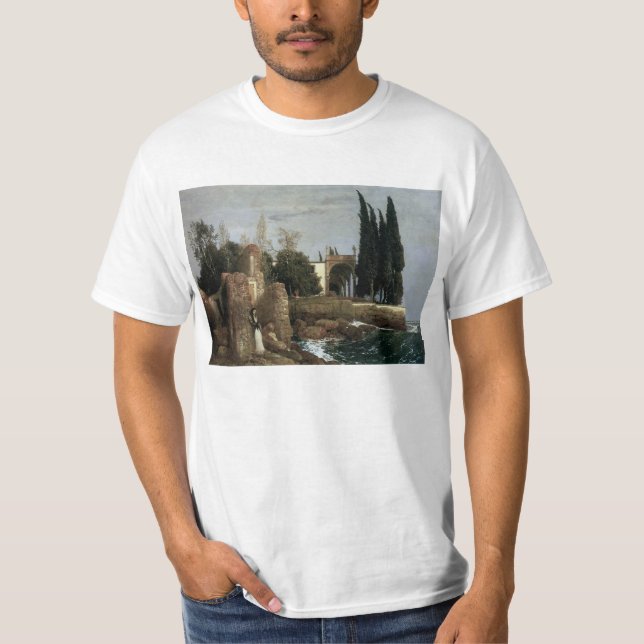 T-shirt Villa By the Sea par Arnold Bocklin, Symbolisme Ar (Devant)