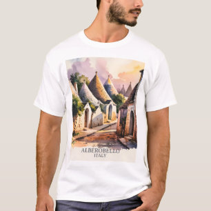 T-shirt Village Italien Trulli Vintage Alberobello Pouille
