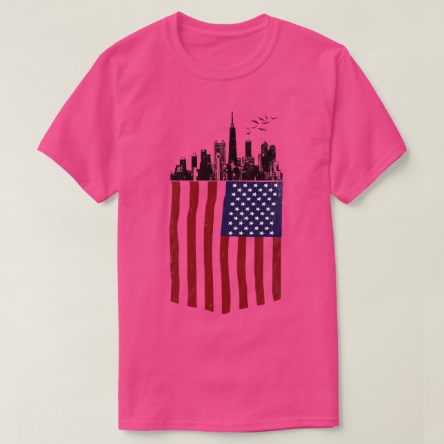 T-shirt ville américaine (Design devant)