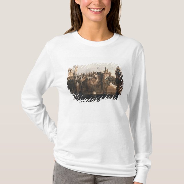 T-shirt Ville avec un pont cassé (Devant)