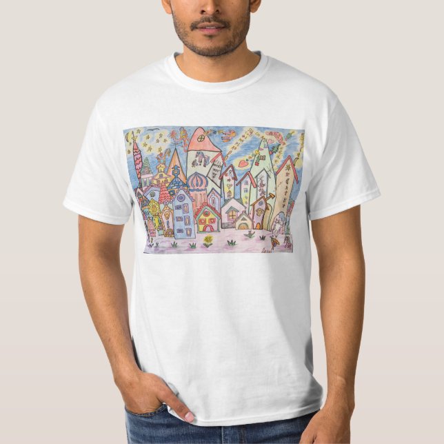 T-shirt ville cyrillique serbe (Devant)