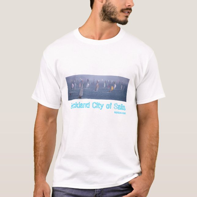 T-shirt Ville d'Auckland des voiles, (Devant)