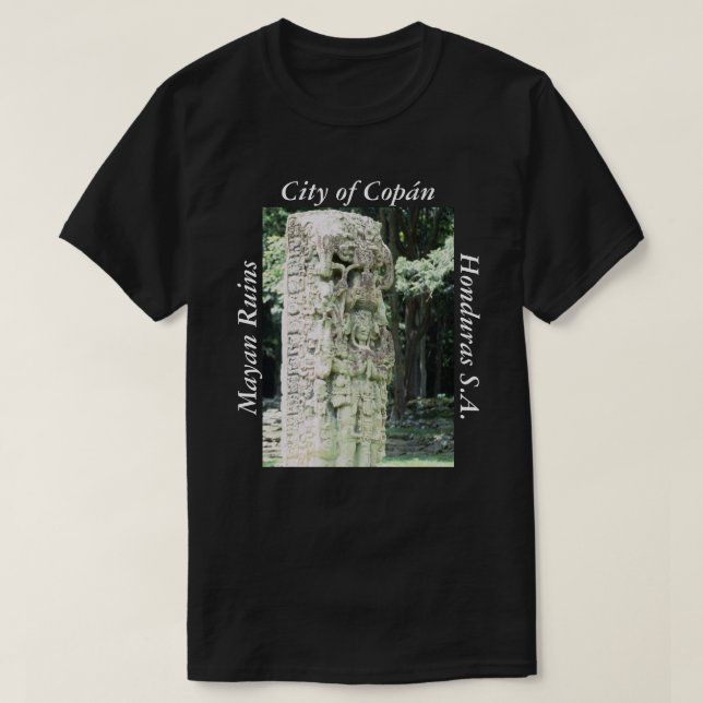 T-shirt Ville de Copan ruines antiques Mayan Archéologique (Design devant)