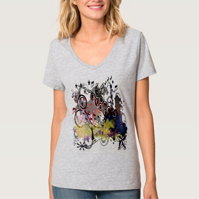 T-shirt Ville de Grunge (Devant)