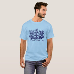 T-shirt Ville de Londres, cru, manteau des bras,