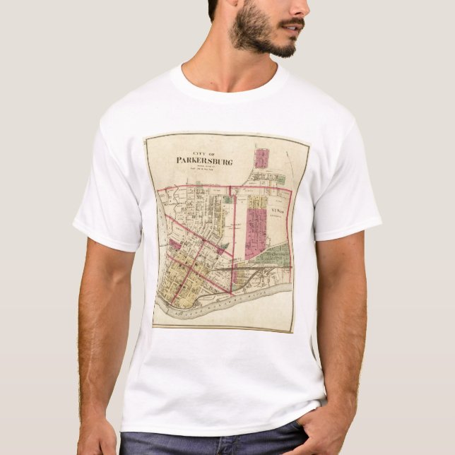 T-shirt Ville de Parkersburg, la Virginie Occidentale (Devant)
