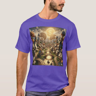 T-shirt Ville de pièce flottante d'ami de Fortune