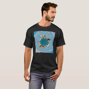 T-shirt Ville de Rethymno Grèce petite planète repère un
