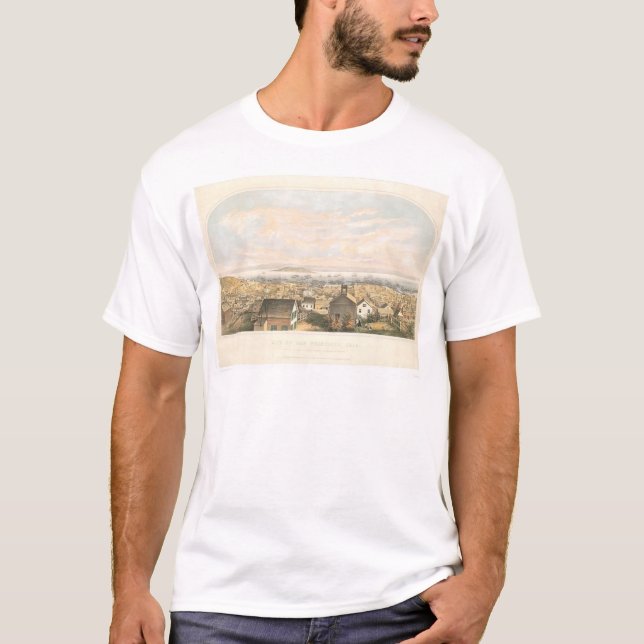 T-shirt Ville de San Francisco, CA 1852 (1065A) (Devant)