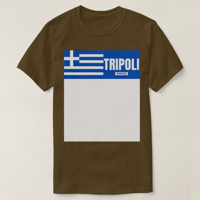 T-shirt Ville de Tripoli avec drapeau grec (Design devant)