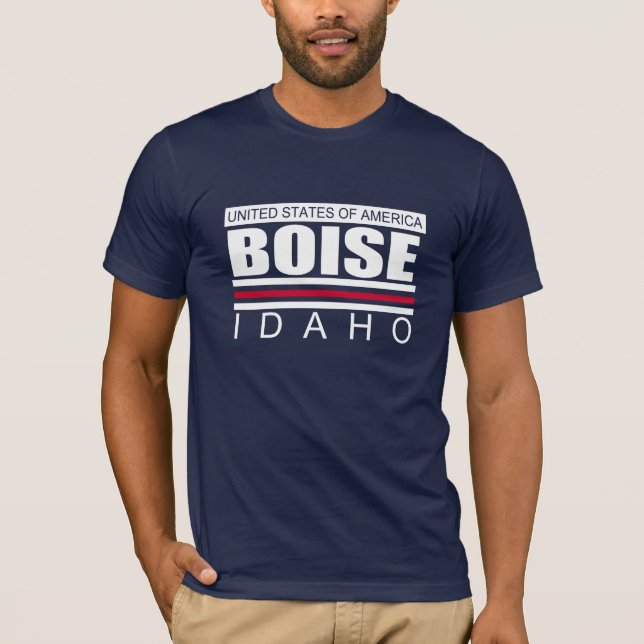 T-shirt VILLE des Etats-Unis d'Amérique BOISE IDAHO (Devant)