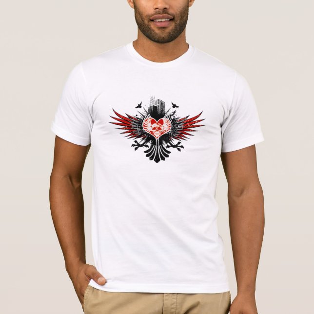 T-shirt Ville des rêves (rouges) (Devant)