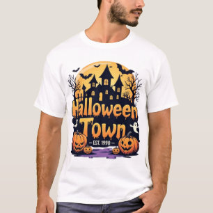 T-shirt ville d'halloween