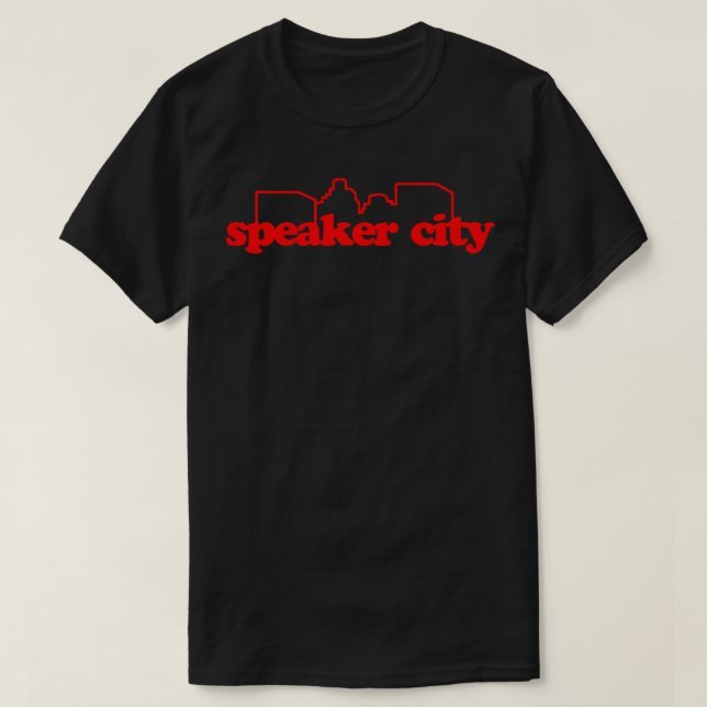 T-shirt Ville du haut-parleur 1 (Design devant)