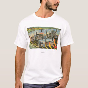 T-shirt Ville du Michigan, Indiana - grandes scènes de