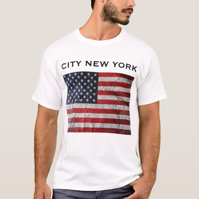 T-SHIRT VILLE NEW YORK - (Devant)