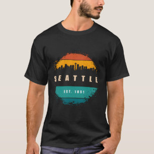 T-shirt Ville Rétro De Seattle Washington