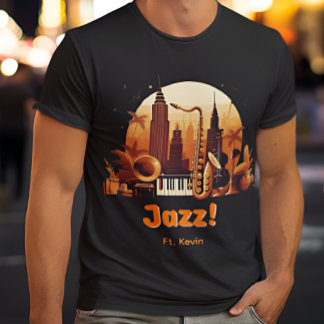 T-shirt Ville Retro Jazz personnalisée