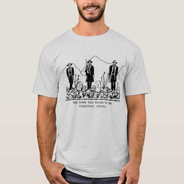 T-shirt ville trop dure pour mourir - pierre tombale, (Devant)