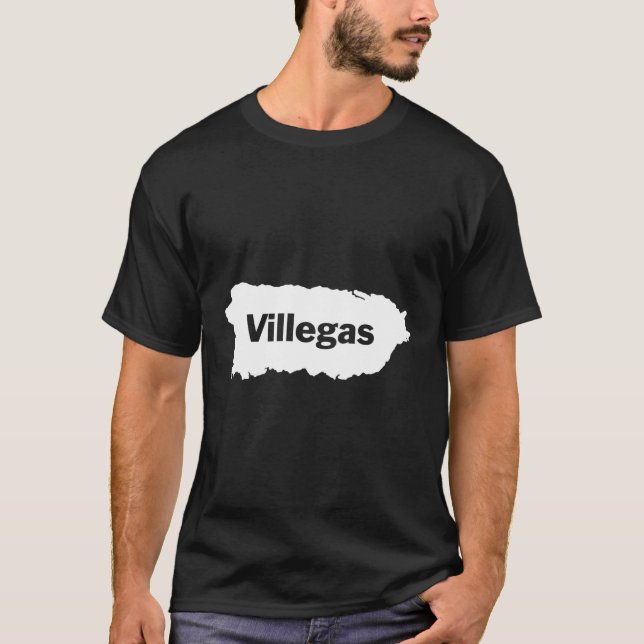 T-shirt Villegas Nom Camisas De Porto Rico (Devant)