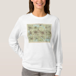 T-shirt Villes de l'Angleterre et de l'Ecosse sur une