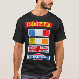 T-shirt Villes et pays ROME ITALIE Royaume-Uni LONDRES