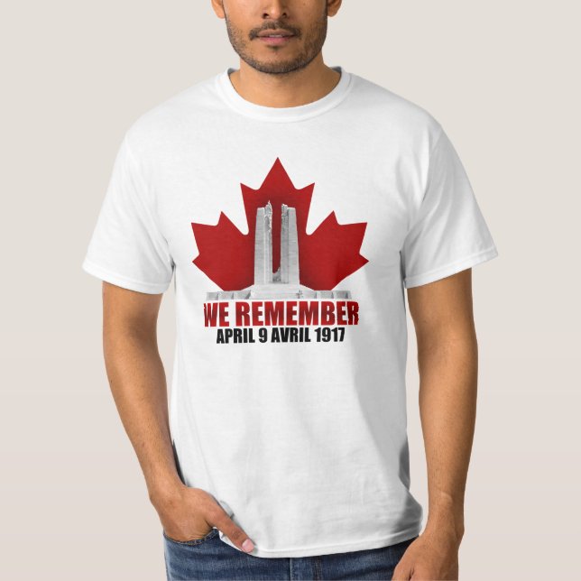 T-shirt Vimy Ridge que nous nous rappelons (Devant)