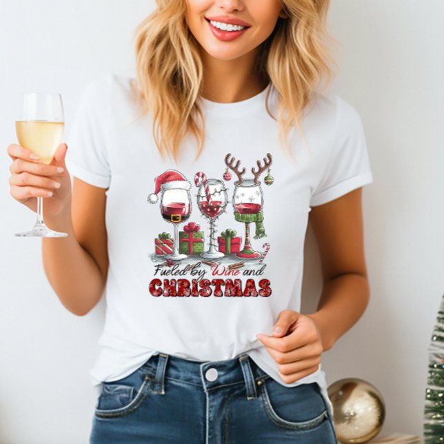 T-shirt Vin amusant et Tee de Noël pour femmes (Créateur téléchargé)