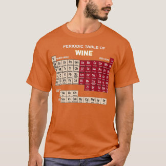 T-shirt Vin amusant Tableau périodique des cadeaux d'éléme