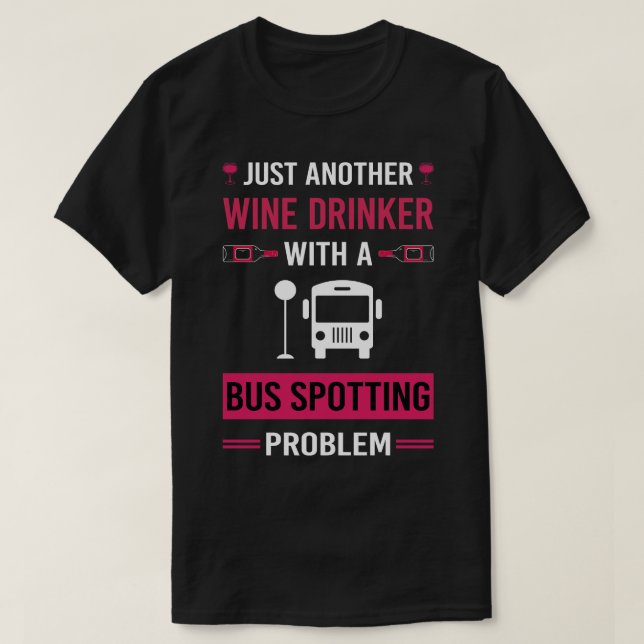 T-shirt Vin Boisson Bus Spoter Spotter (Design devant)