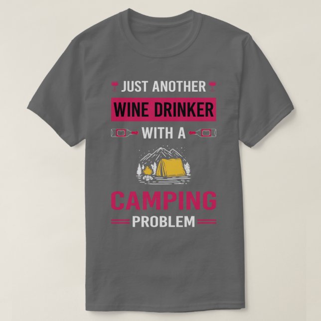 T-shirt Vin Boisson Camping Camper Camper (Design devant)