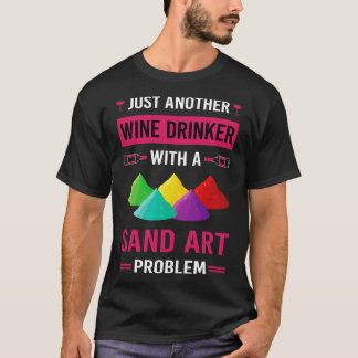 T-shirt Vin Boisson Sand Art