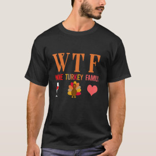 T-shirt Vin de dinde de famille de jour de Thanksgiving d'