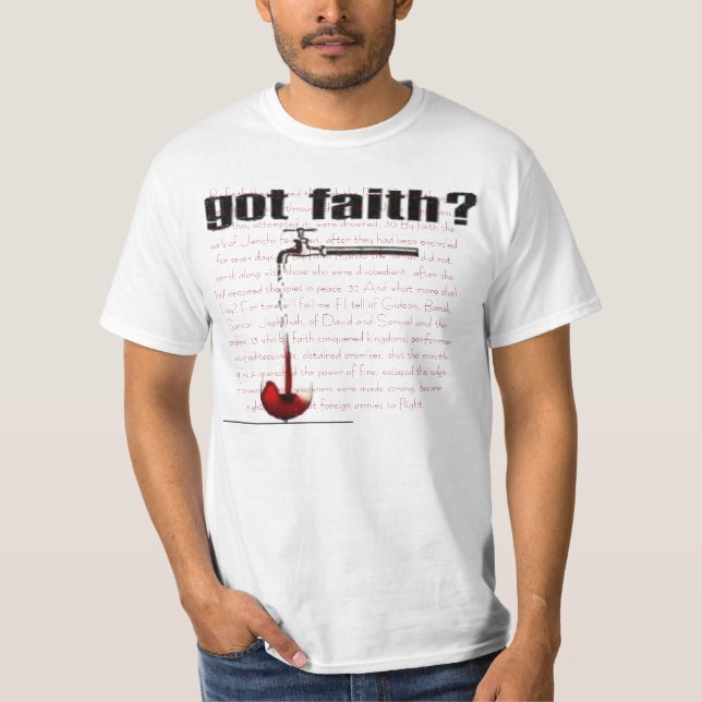 T-shirt vin de l'eau 2, par la foi ils ont traversé… (Devant)
