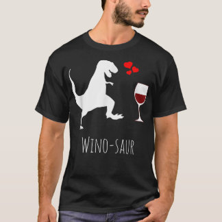 T-shirt Vin de nouveauté Winosaur Dinosaur Vin cadeau 