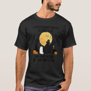 T-shirt Vin De Sorcière Et Costume D'Halloween Samoyé Chie