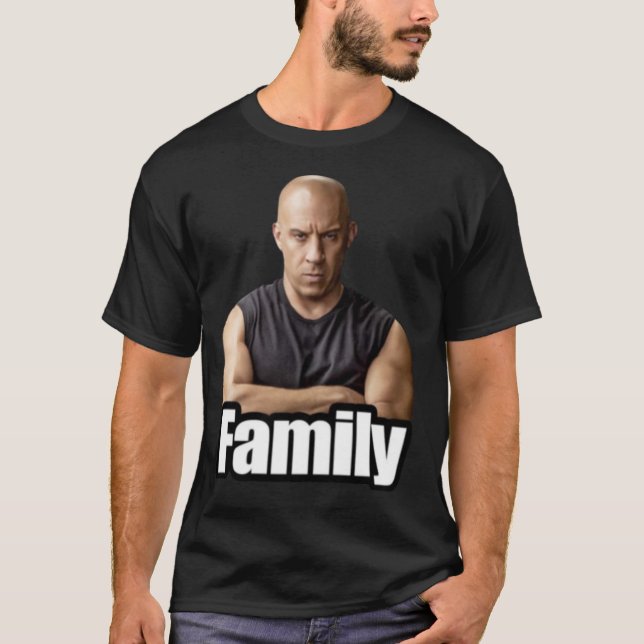 T-shirt Vin Diesel FAMILY MEME boy (Devant)