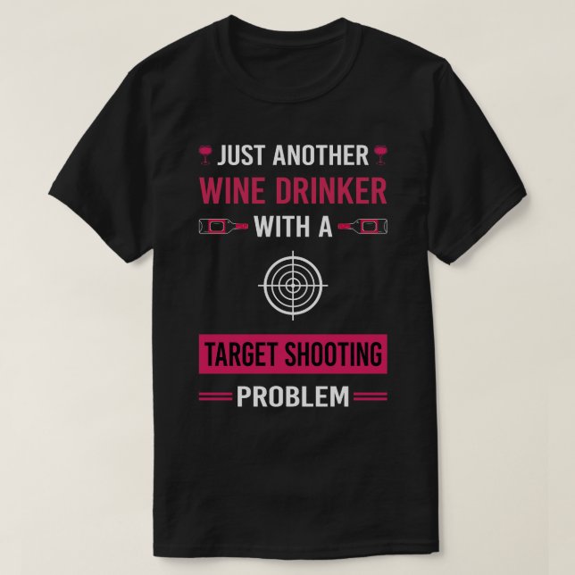 T-shirt Vin Drinker Cible Tir (Design devant)