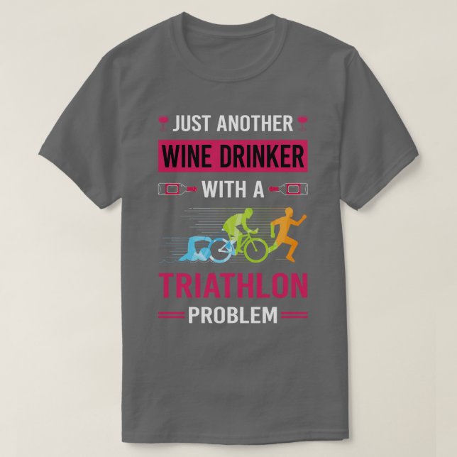 T-shirt Vin Drinker Triathlon (Design devant)