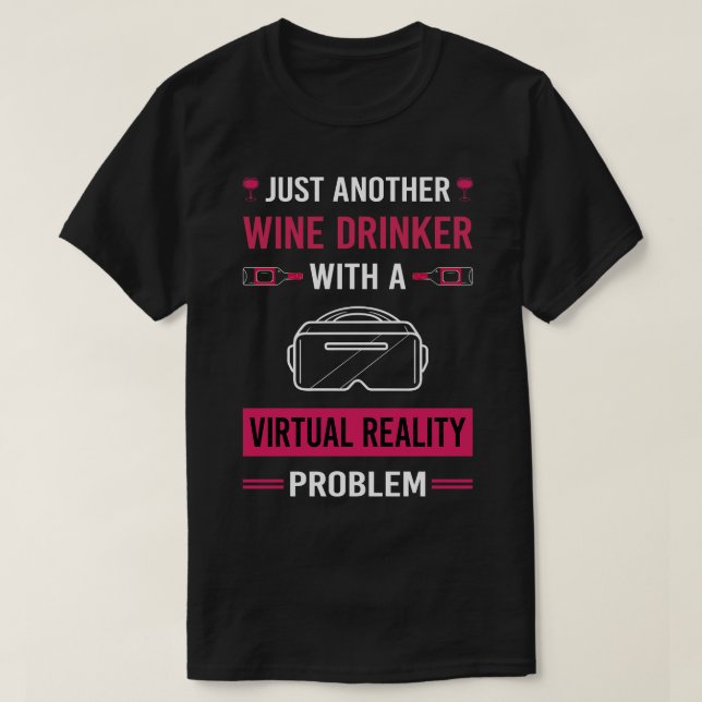 T-shirt Vin Drinker Virtual Reality VR (Design devant)
