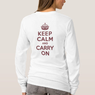T-shirt Vin Gardez le calme et continuer